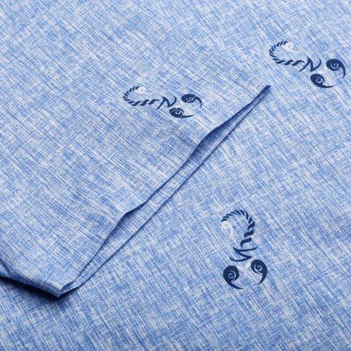 DIDIBOY/迪迪博迩浅蓝色男士短袖丝T男士短袖T恤花色潮流印花POLO衫轻薄夏季丝t爸爸款套头短t 商品图3