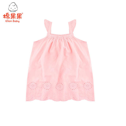 棉果果夏季女童吊带飞边连衣裙M222703218314 商品图1