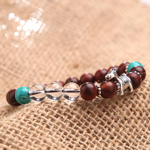 小叶紫檀原创佛珠手串8mm送女友闺蜜节日生日礼物 商品图4