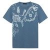 【21春夏】LIU·JOUOMO/LIU·JOUOMO蓝色系圆领 胸前图案花纹设计 时尚休闲舒适透气百搭男士短袖T恤 商品缩略图0