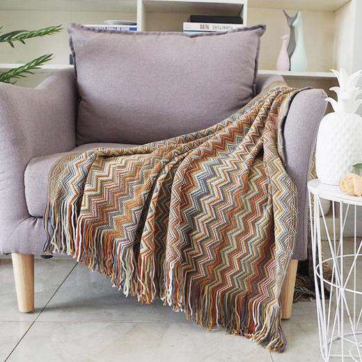 「户外露营波西米亚毛毯」午睡毯 风格露营营造氛围毯 商品图4