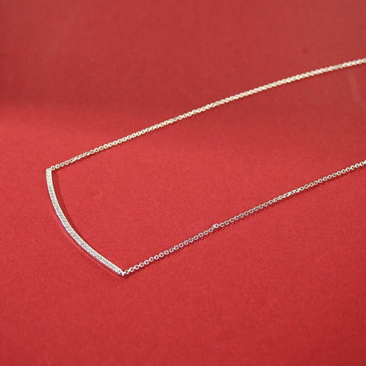 【授权商品】APM MONACO项链女925银一字笑脸项链微笑锁骨链情人节礼物送女友 商品图2