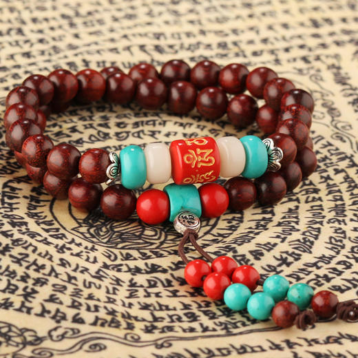 小叶紫檀原创佛珠手串8mm送女友闺蜜节日生日礼物 商品图4