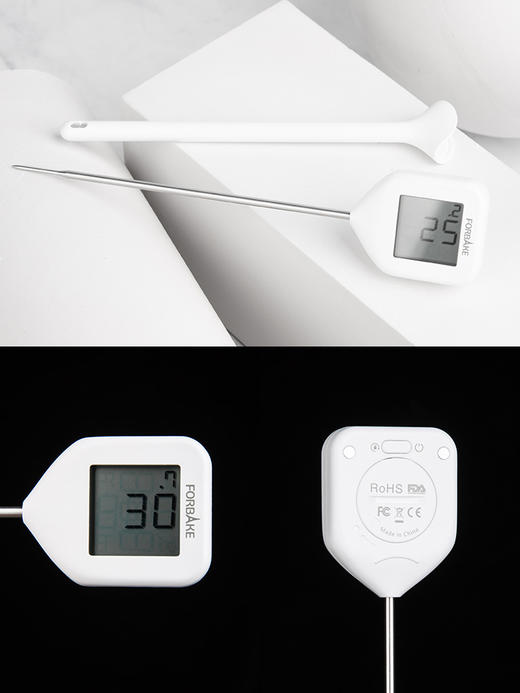 法焙客可旋转温度计 手持式水温计熬糖面温牛排烘焙家用 商品图2