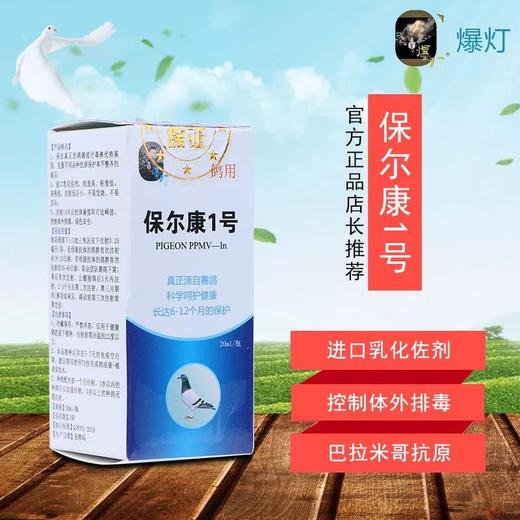 爆灯鸽药【保尔康1号】20ml，80羽份 商品图0