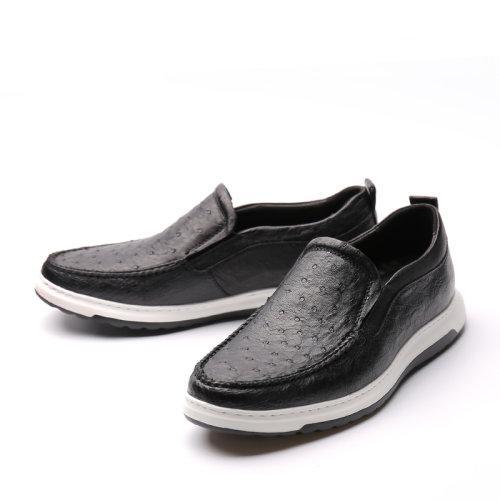 【21春夏新品】UROK新品鸵鸟皮时尚休闲男鞋软底防滑休闲鞋 商品图1