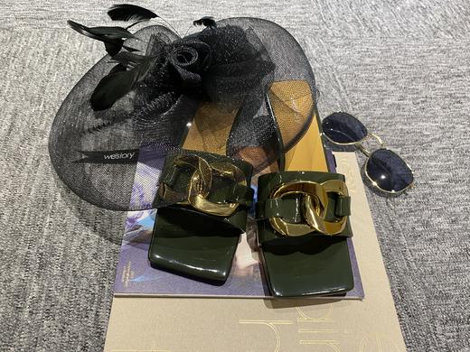 westory女鞋2021夏季新款方头粗跟时尚凉鞋W21BJ61021 商品图1