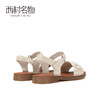 西村名物2021夏季新款平底凉鞋女一字带休闲百搭仙女风超火T21BG23691 商品缩略图3