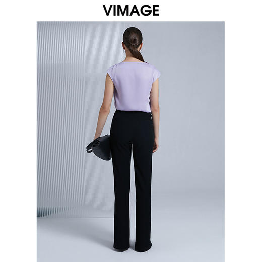 VIMAGE纬漫纪夏季新款时尚气质干练衬衫女设计感小众衬衣V1513123 商品图3