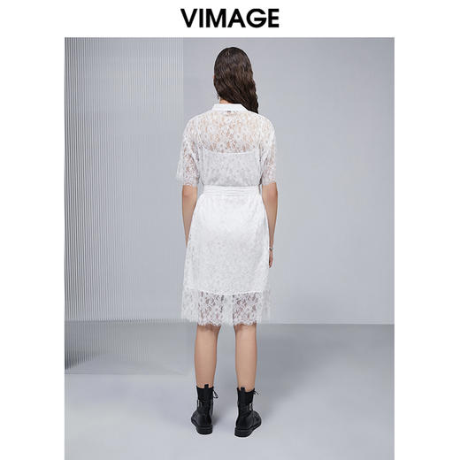 VIMAGE纬漫纪夏季新品显高显瘦镂空气质仙女裙中长款裙子连衣裙V1507136 商品图3