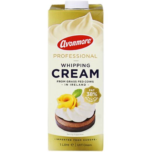 【保质期到25.4.4】（乳脂含量38%）艾恩摩尔淡奶油1L 稀奶油 动物奶油 甜品蛋糕茶饮蛋挞液爱尔兰进口 商品图0