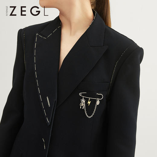 ZEGL设计师闪电小熊胸针女ins潮可爱日系个性百搭别针毛衣配饰品 商品图1