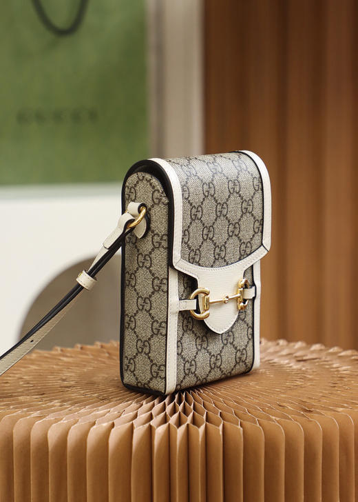 马衔扣 𝟭𝟵𝟱𝟱系列手机包 原厂皮-白色 商品图3