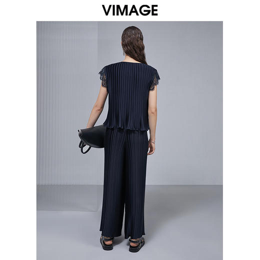 VIMAGE纬漫纪夏季新款女装飞袖纯色简约优雅小上衣V1513117 商品图3