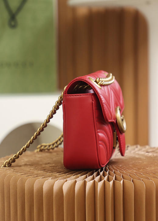 𝙂 𝙂 𝙈𝙖𝙧𝙢𝙤𝙣𝙩升级版【复古怀旧五金】正品皮-红色22 商品图3