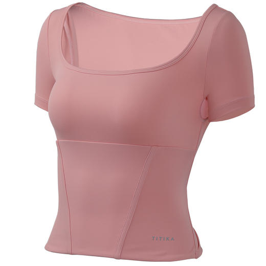 TITIKAACTIVE瑜伽服上衣健身跑步时尚短袖运动T恤女15T20800 商品图4