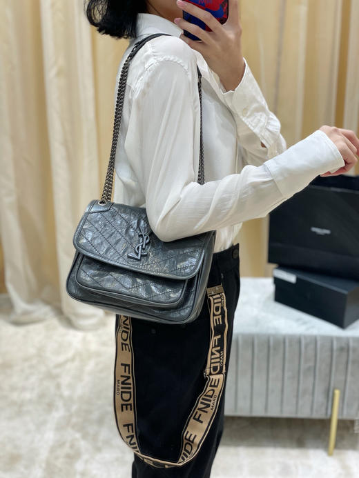 【原厂皮 NIKI】新版本（小号）-深灰色 商品图0