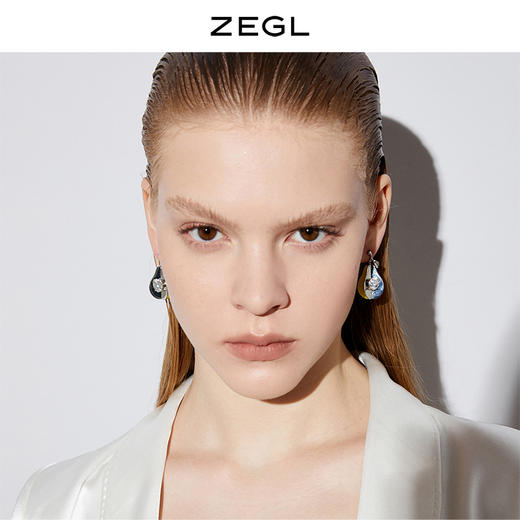 ZEGL设计师蜜语系列鸭梨水果3D打印设计感耳环女夏季耳钉银针耳饰 商品图2