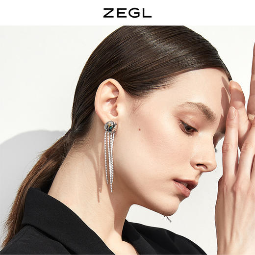ZEGL设计师星星耳钉女流苏耳环长款气质925银针耳饰2021年新款潮 商品图4