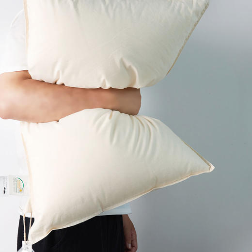 【A类原棉枕】无荧光枕芯原棉枕头纯色米白柔软枕芯A类面料蓬松枕 商品图12
