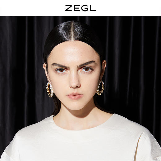 ZEGL巴洛克人工珍珠耳环女法式复古轻奢耳钉高级感时尚网红耳饰品 商品图1