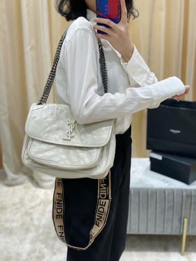 【原厂皮 NIKI】新版本（中号）-奶白色