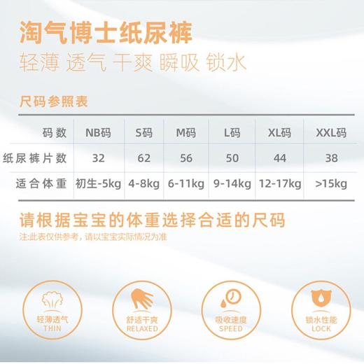 淘气博士轻薄透气纸尿裤拉拉裤S.M.L.XL.XXL.XXL男女通用 商品图6