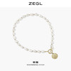 ZEGL巴洛克淡水珍珠项链女轻奢小众复古硬币人像吊坠短款锁骨颈链 商品缩略图3