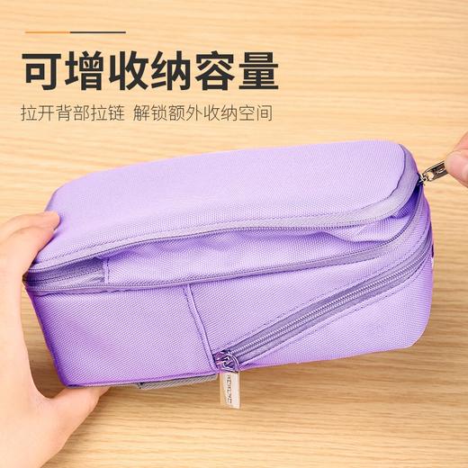 日本Kokuyo杉桔格国誉笔袋手机可站立式涤纶大容量笔袋ins日系 学生简约多功能收纳文具袋高颜值文具盒 商品图4