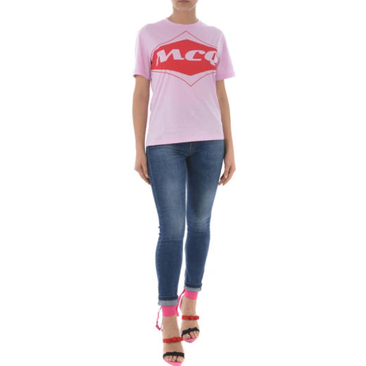 MCQ 女士棉质短袖T恤 粉色 473705 RMH28 5555 商品图1
