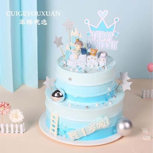 新品 | 小火车男孩蛋糕   【属于男孩的童年】数字可替换为1-9岁 商品图2