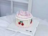 简约小樱桃粉色蝴蝶结蛋糕 商品缩略图0