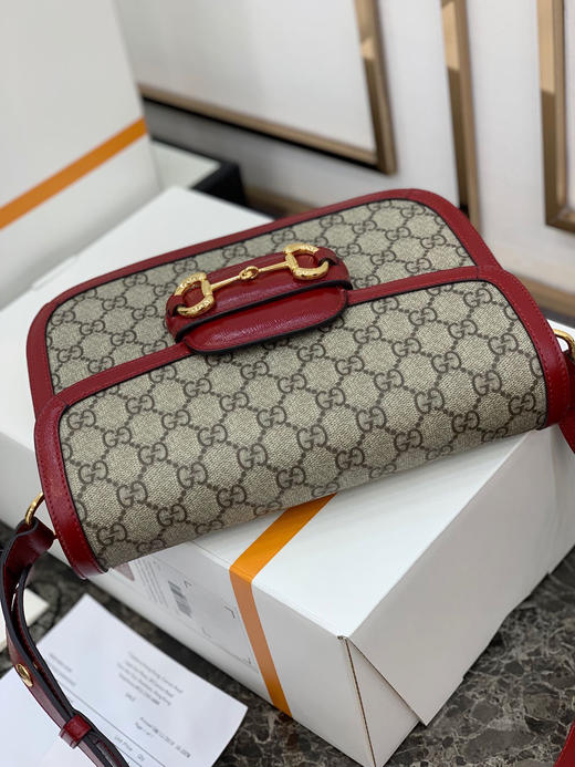 GUCCI 1955 Horsebit原厂皮-红色 商品图4