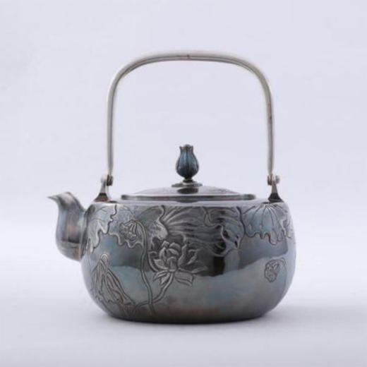 月轮镜面煮水银壶（荷花纹）4989 商品图0
