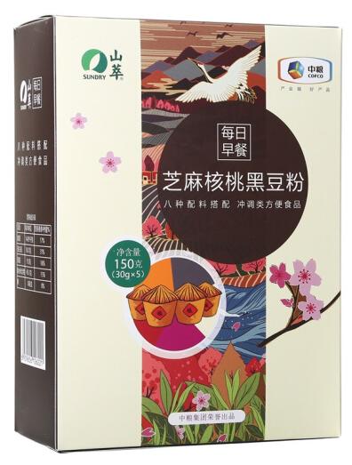 中粮山萃芝麻核桃黑豆粉150g 商品图0