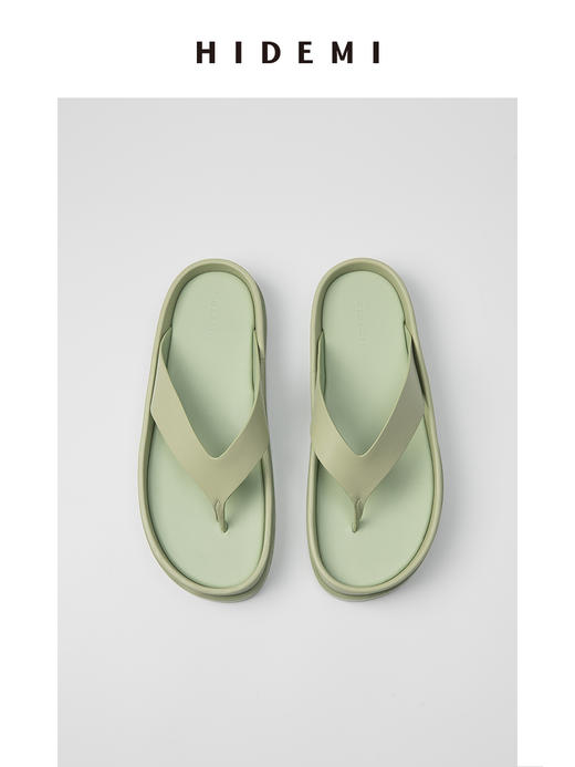 HIDEMI人字形简约厚底拖鞋 商品图4
