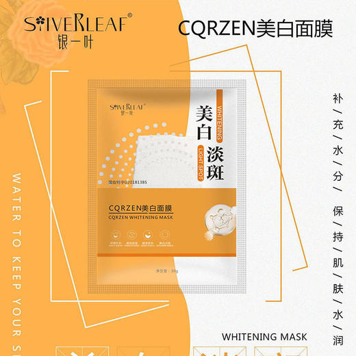 【拍1发2/拍2发5盒】国妆美白特证 银一叶美白淡斑补水面膜 改善暗黄淡斑 商品图2