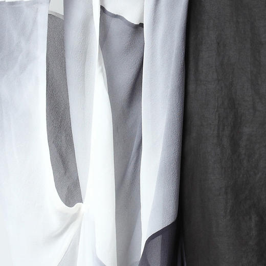 TANGY Collection/天意精品春夏走秀款真丝拼纱吊染莨绸连衣裙 商品图2