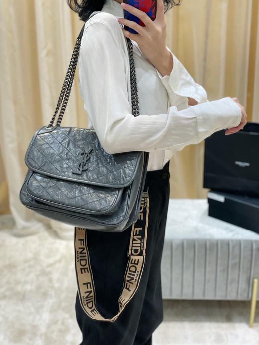 【原厂皮 NIKI】新版本（中号）.深灰色 商品图0