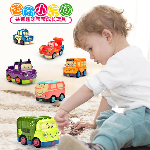 骏盛卡通合金车/6914粉色Q萌小巴士 商品图5