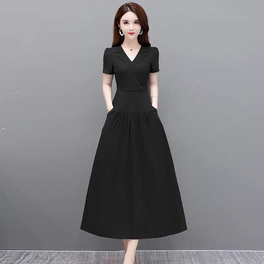 WE 10229气质优雅短袖雪纺连衣裙 商品图2