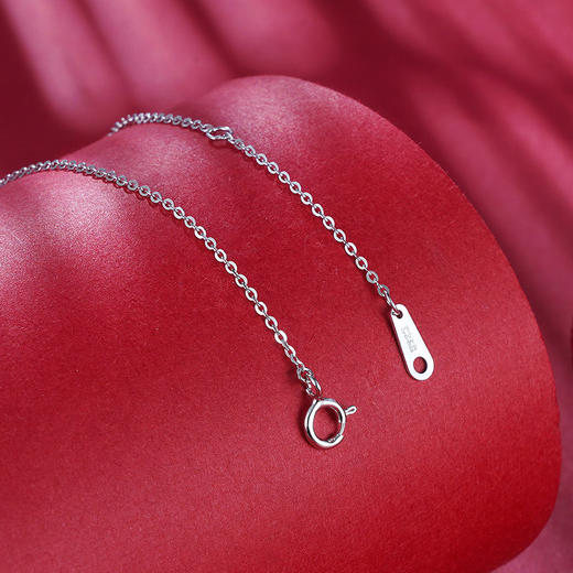 S925银【铃玉袋】套链项链【XL020437】银色 白玉髓2105 商品图4