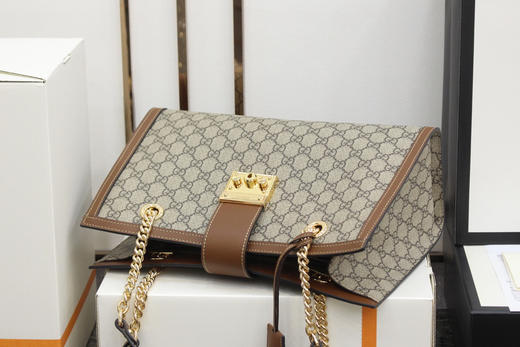 #原厂正品皮#Padlock系列-棕色大号 商品图5