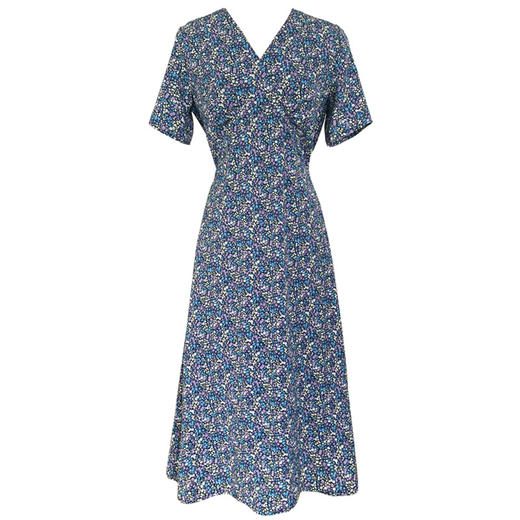 【优雅油画风】法式复古茶歇裙 收腰显瘦 v领修脸型 2色可选 商品图4