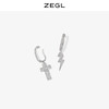 ZEGL设计师闪电十字架耳挂耳环女无耳洞耳夹简约冷淡风耳骨夹耳饰 商品缩略图1