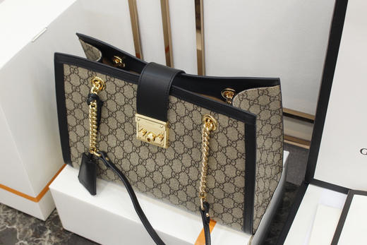 原厂正品皮#Padlock系列-黑色大号 商品图2