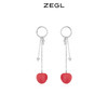 ZEGL设计师蜜语系列红色樱桃3D打印设计感耳环女夏季耳钉银针耳饰 商品缩略图1