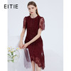EITIE爱特爱夏季新款温柔花边领复古蕾丝收腰显瘦A字连衣裙 商品缩略图0