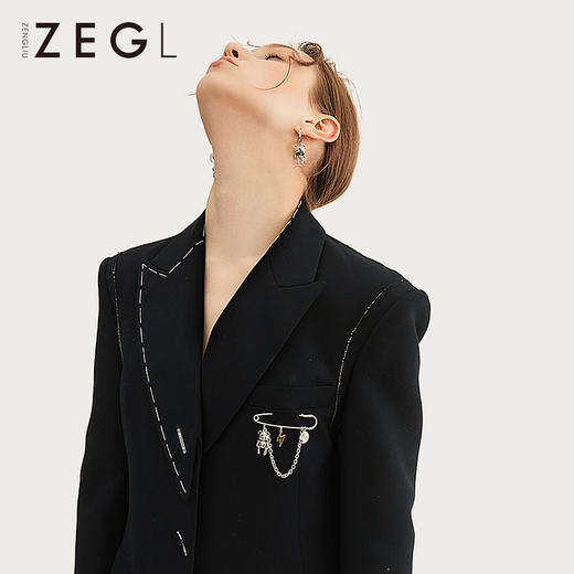 ZEGL设计师闪电小熊胸针女ins潮可爱日系个性百搭别针毛衣配饰品 商品图4