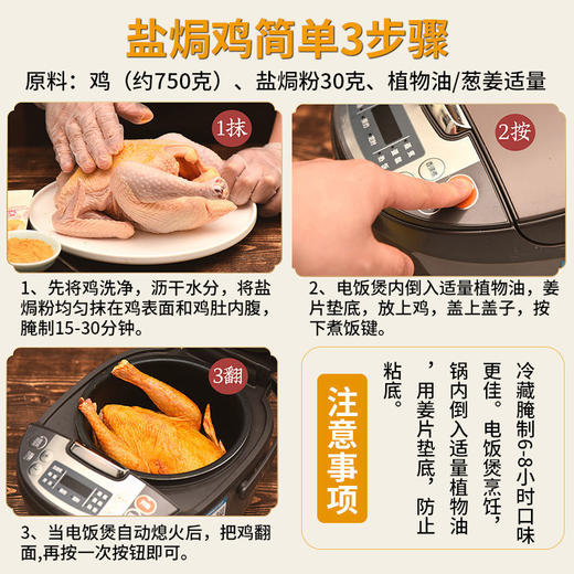 盐焗鸡粉 30g/包 调味料 手撕鸡盐焗 家用调料 调味粉包 商品图4